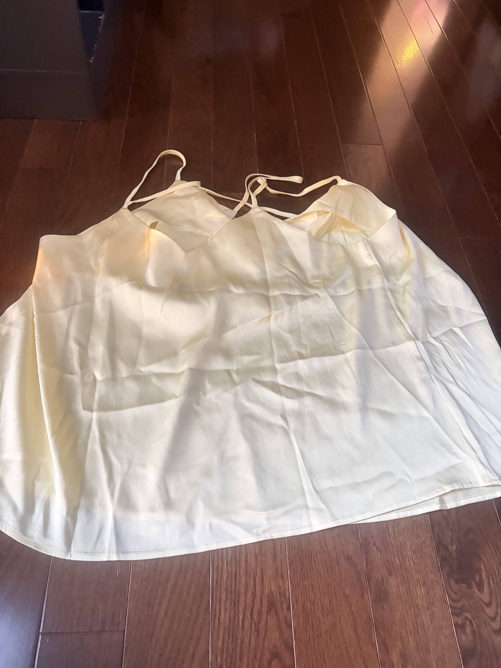 SHEIN Cream Plus-Size Satin Cami